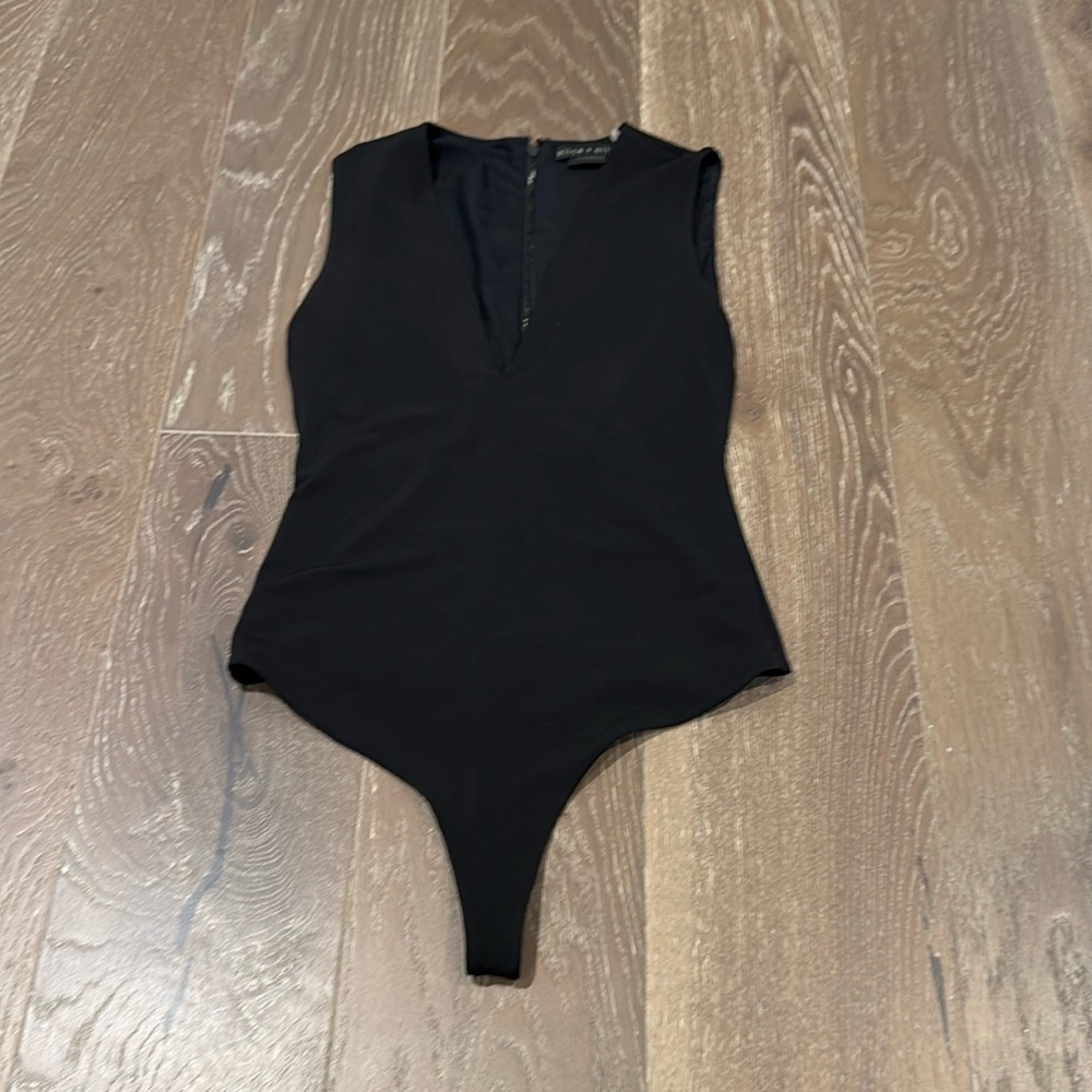 Alice + Olivia Classics black bodysuit